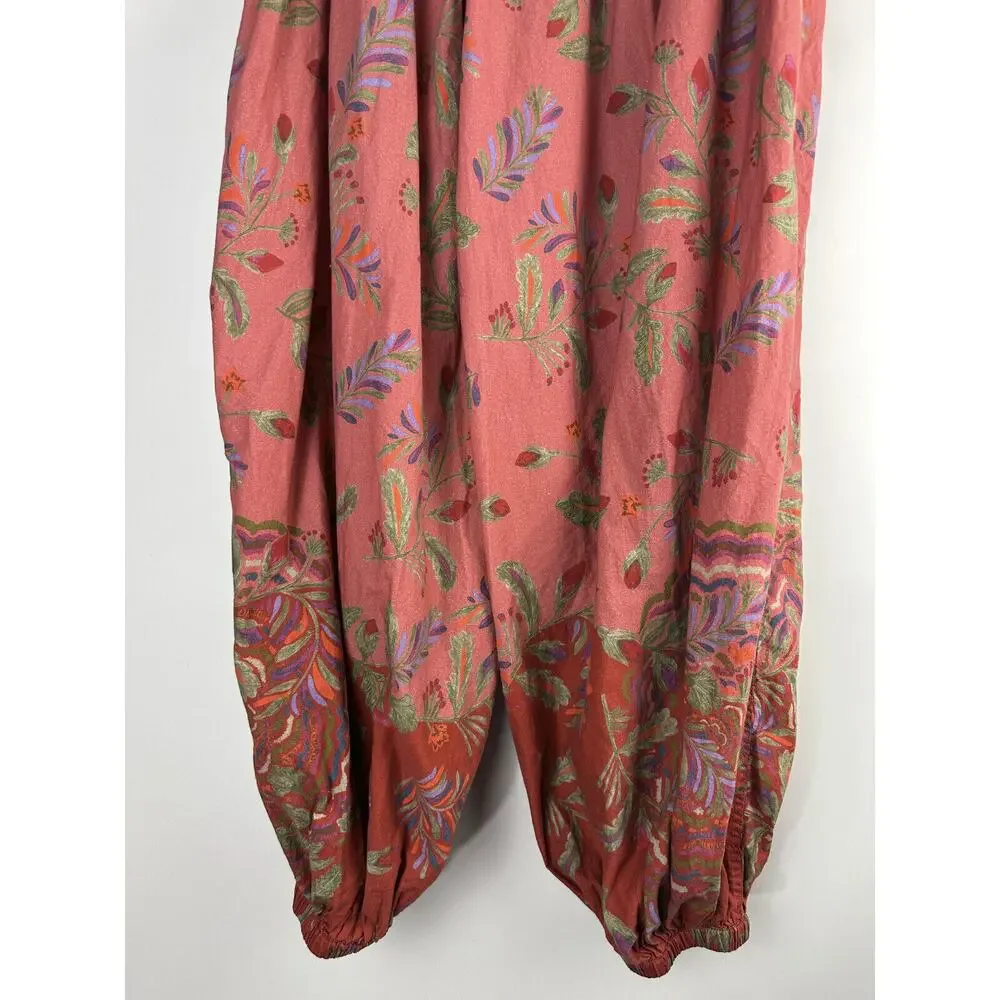 Free People After Glow Balloon Pants Printed Mid Rise Tapered Women's Size Small - Picture 6 of 14